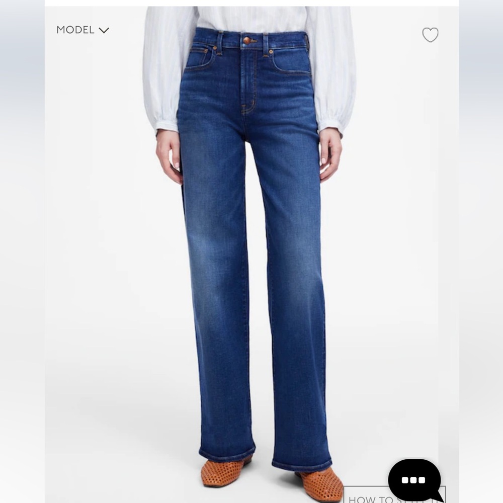 Madewell Women's Dark Blue wide-leg Jeans